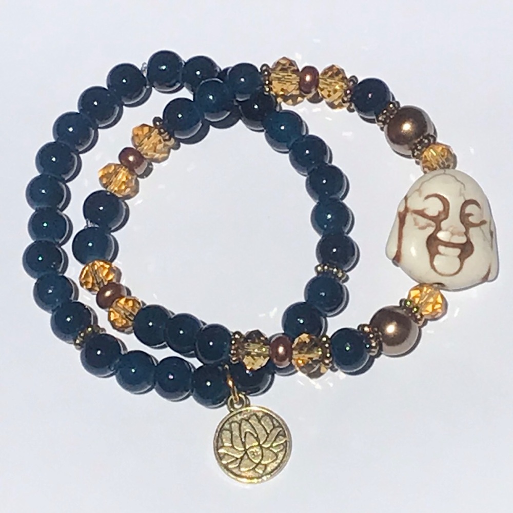 Navy Meditation Bracelet